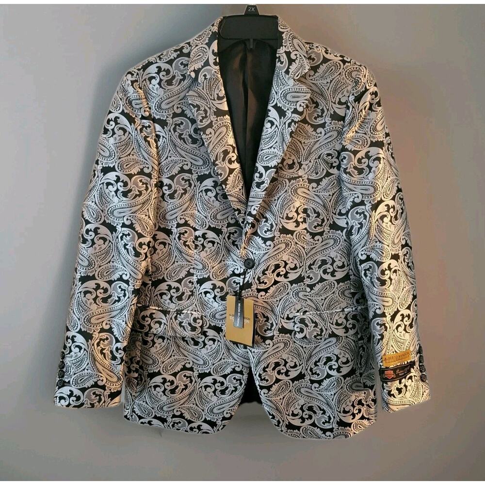 Alberto Nardoni Collection Italy Mens Sz. Small Paisley Suit Jacket Blazer NWT